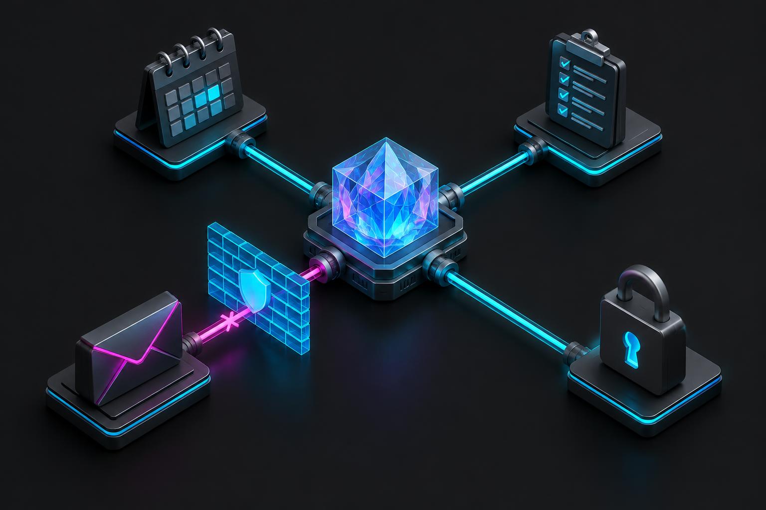 Illustration conceptuelle : Agent de gestion de missions — audit de sécurité